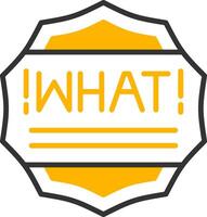 What Line Two Color Icon vector