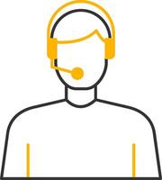 Virtual Assistant Line Two Color Icon vector