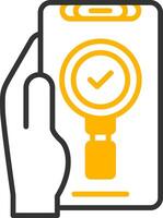 Search Line Two Color Icon vector