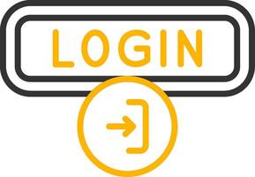 Login Line Two Color Icon vector