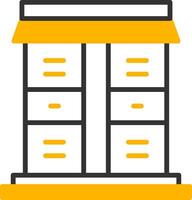 Lockers Line Two Color Icon vector