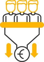 Sales PipeLine Two Color Line Two Color Icon vector