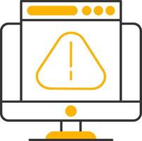 Web Alert Line Two Color Icon vector