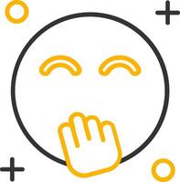 Blush Line Two Color Icon vector
