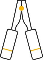 Clamp Line Two Color Icon vector