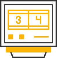 Lap Counters Line Two Color Icon vector