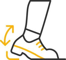 Heel Drop Line Two Color Icon vector