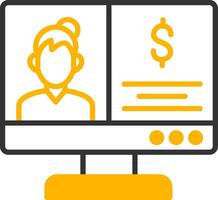 OnLine Two Color Coaching Line Two Color Icon vector