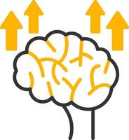 Neuroplasticity Line Two Color Icon vector