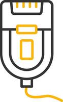 Electric Razor Line Two Color Icon vector