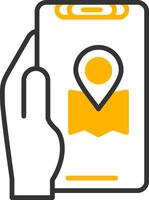 Location App Line Two Color Icon vector