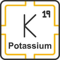 Potassium Line Two Color Icon vector