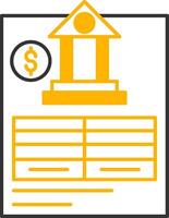 Bank Statement Line Two Color Icon vector