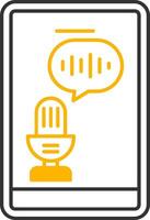Voice Recognition Line Two Color Icon vector