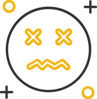 Dead Line Two Color Icon vector