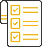 Checklist Line Two Color Icon vector