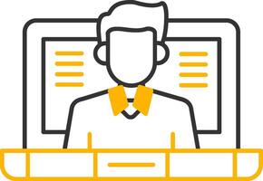 OnLine Two Color Class Line Two Color Icon vector