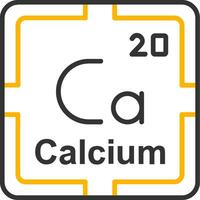Calcium Line Two Color Icon vector