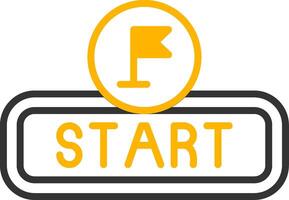 Start Line Two Color Icon vector