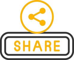 Share Line Two Color Icon vector
