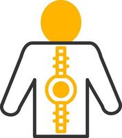 Spinal Cord Line Two Color Icon vector