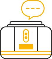 Virtual Assistant Line Two Color Icon vector