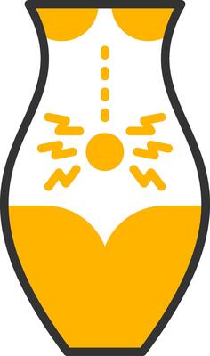 Belly Pain Line Two Color Icon
