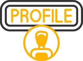 User Profile Line Two Color Icon vector