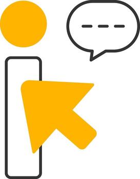 Click Line Two Color Icon vector