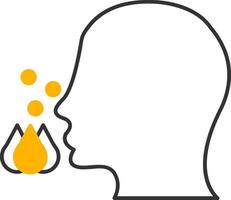 Pollen Allergy Line Two Color Icon vector