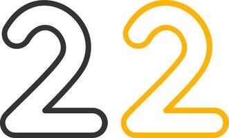 Twenty two Line Two Color Icon vector
