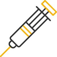 Syringe Line Two Color Icon vector