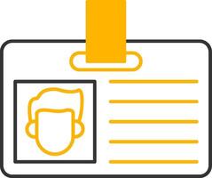 Student Card Line Two Color Icon vector