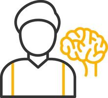 Neurologist Line Two Color Icon vector