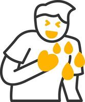 Hemoptysis Line Two Color Icon vector