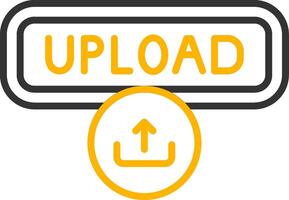 Upload Line Two Color Icon vector