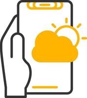 Weather Forecast Line Two Color Icon vector