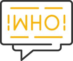 Who Line Two Color Icon vector