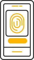 Fingerprint Scanner Line Two Color Icon vector