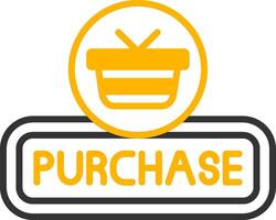 Purchase Line Two Color Icon vector