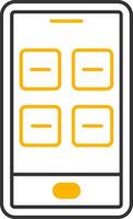 Mobile Phone Line Two Color Icon vector