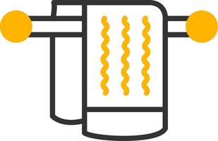 Towel Line Two Color Icon vector