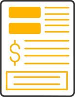 Bills Line Two Color Icon vector