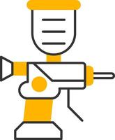 Paint Spray Line Two Color Icon vector