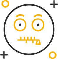 Zipped Line Two Color Icon vector