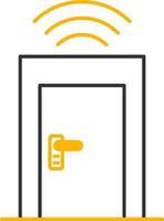 Smart Door Line Two Color Icon vector