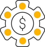 Asset Management Line Two Color Icon vector