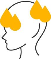 Sweating Line Two Color Icon vector