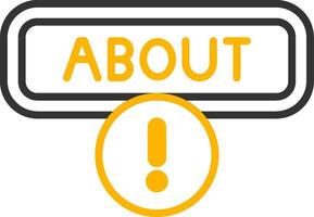 About Line Two Color Icon vector