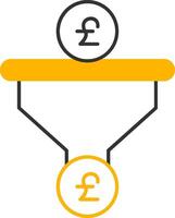 Sales PipeLine Two Color Line Two Color Icon vector